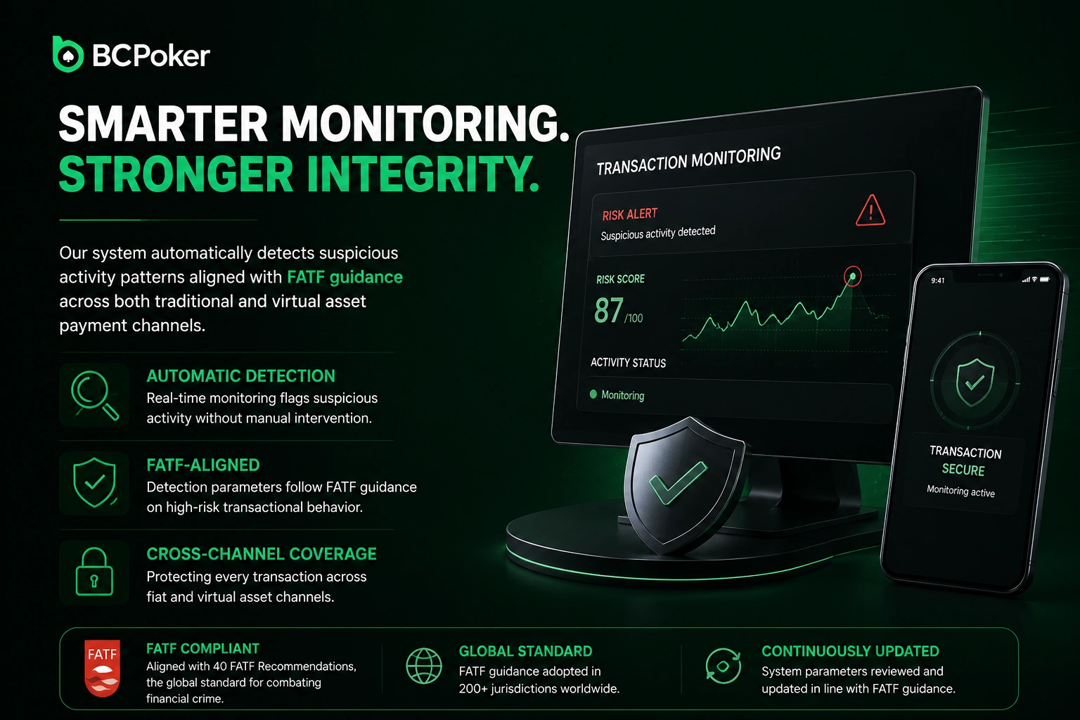 BC Poker trusted compliant shield AML protection system