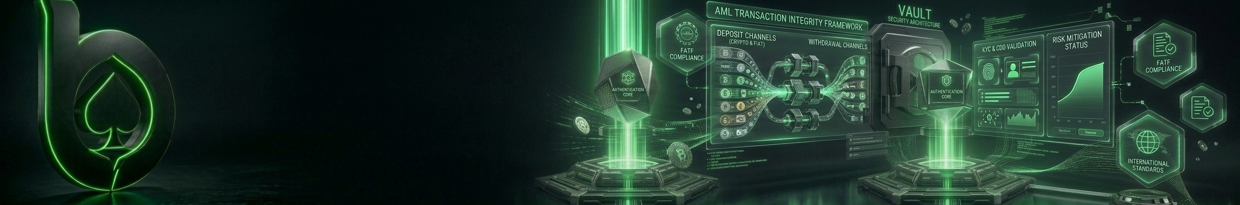 BC Poker AML transaction integrity vault security system