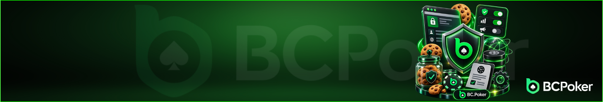 BC Poker cookie policy banner
