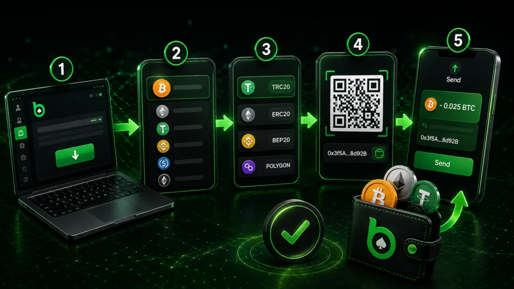 BC Poker wallet deposit crypto steps