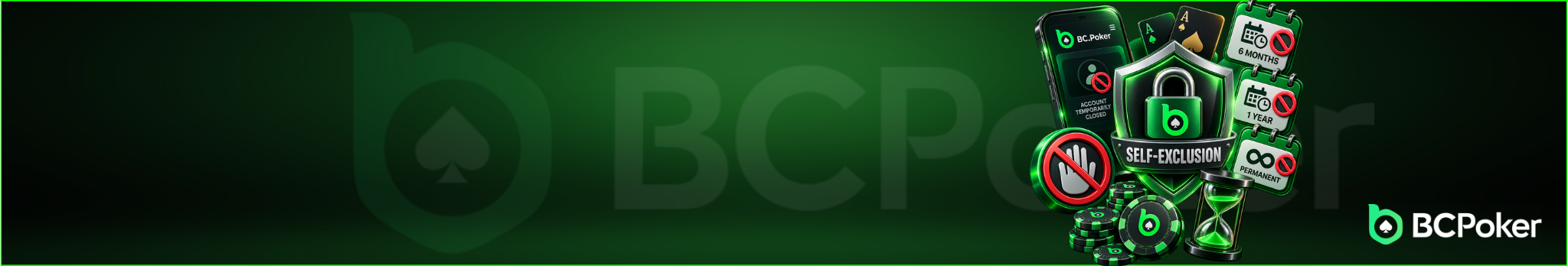 BC Poker self-exclusion policy banner